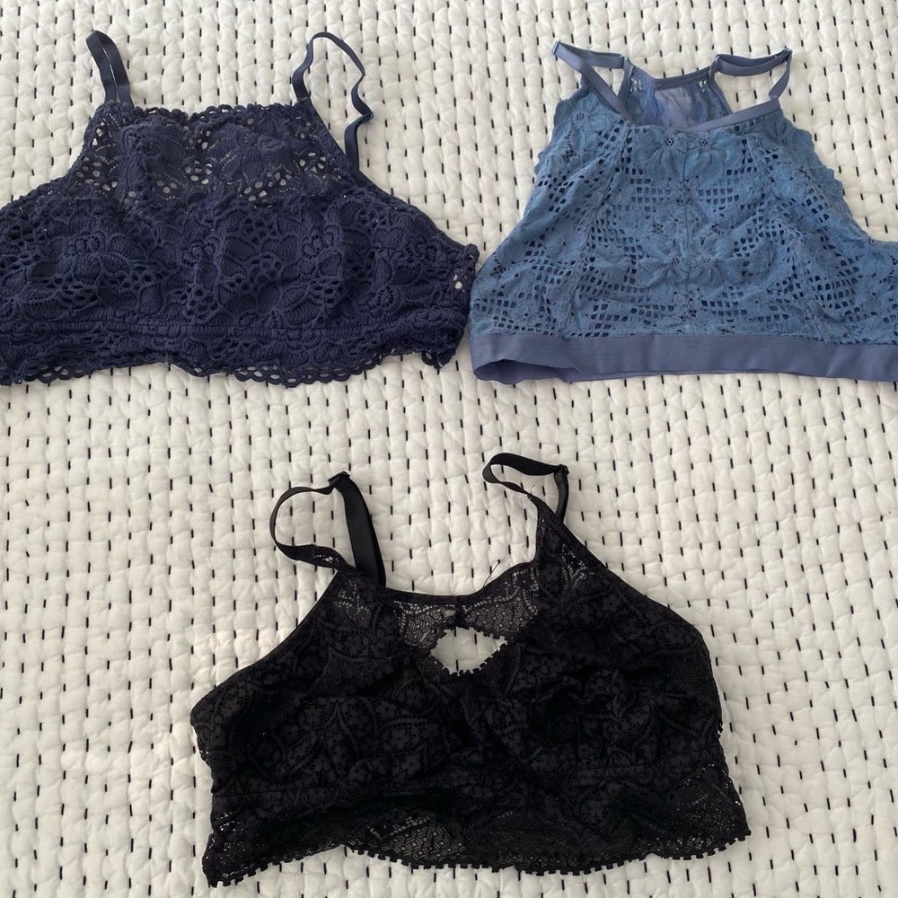 3 Aerie Bralettes - Size Large